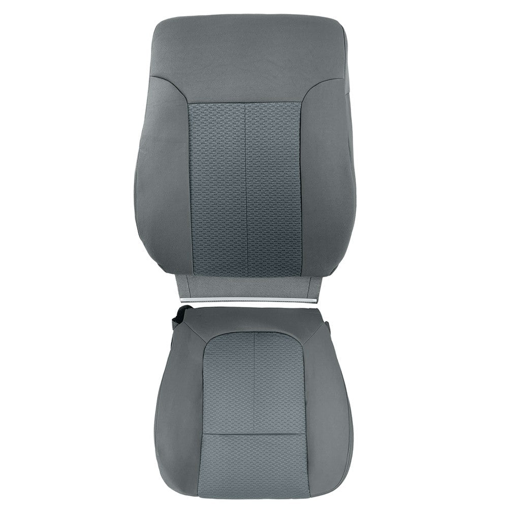 Driver Bottom & Top Cloth Seat Cover Gray Fit For 2011-2014 Ford F150 STX XL XLT