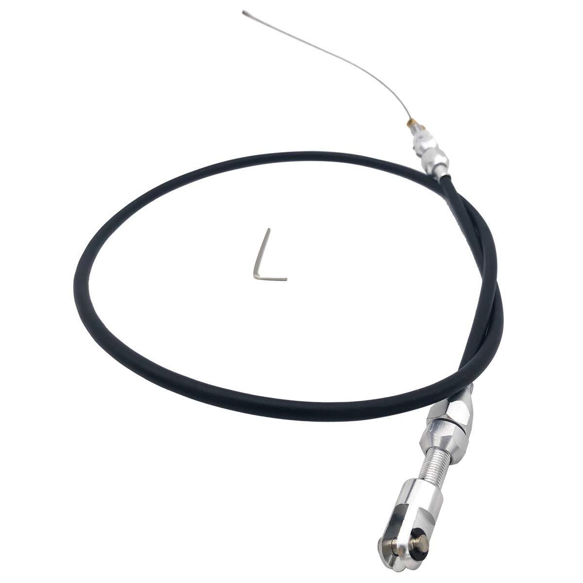 36" Stainless Steel Black Throttle Cable for LS1 Chevy 4.8 5.3 5.7 6.0 Engine LS