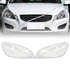 A Pair Front Headlight Lens Shell+Sealant Glue For Volvo S60 V60 2011-12-2013