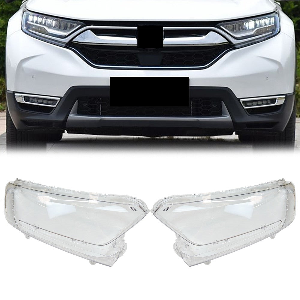 A Pair Front Headlight Lens Cover Shell For Honda CR-V 2017-2022