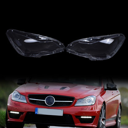 Car Front Headlight Lens Cover For Mercedes Benz C Class W204 2011-2015