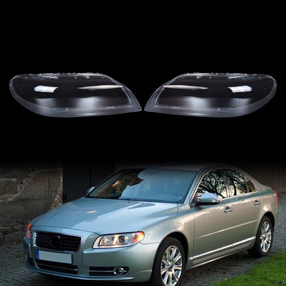 2Pcs Left & Right Side Headlight Lens Covers Replacement For Volvo S80 2007-2016