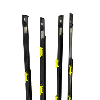 New 4x Window Trim Glass Door Belt Rubber Black Fit For 96-00 Honda Civic DX 4D