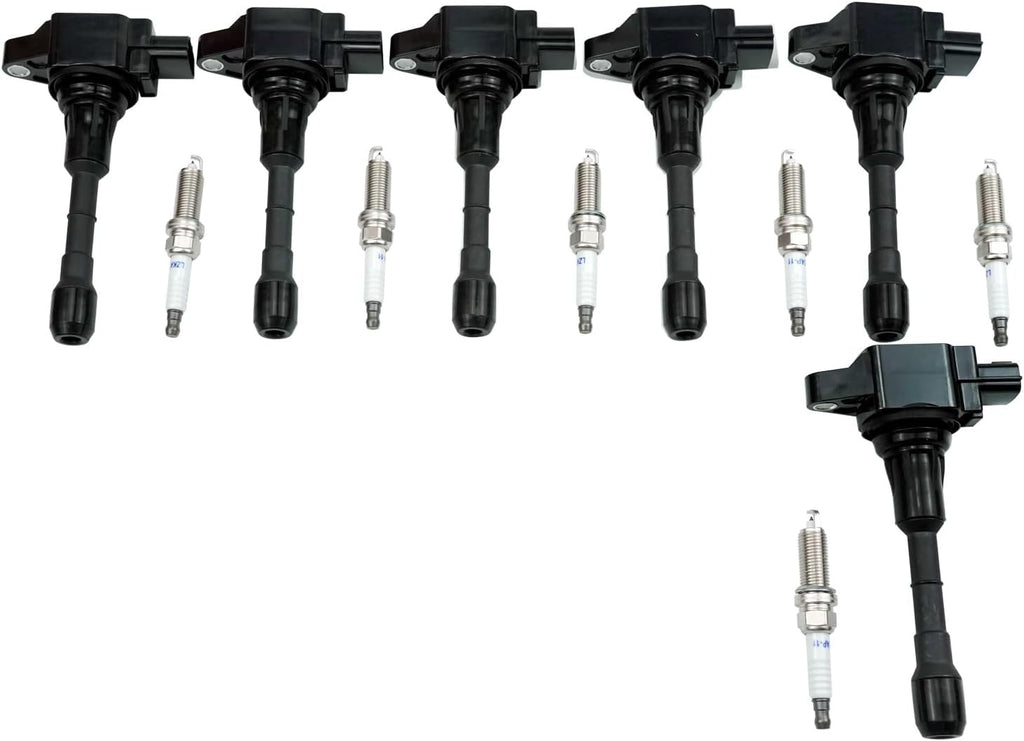 6 UF550 Ignition Coil Iridium Spark Plug for V6 3.5L 09-20 Nissan Maxima Murano