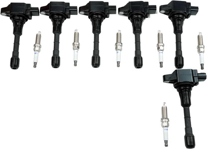 6 UF550 Ignition Coil Iridium Spark Plug for V6 3.5L 09-20 Nissan Maxima Murano