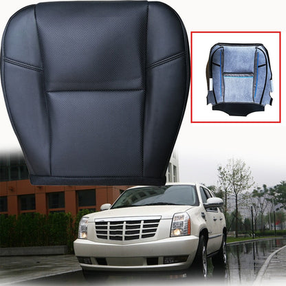 For 2007 2008-2014 Cadillac Escalade Driver Side Bottom Leather Seat Cover Black