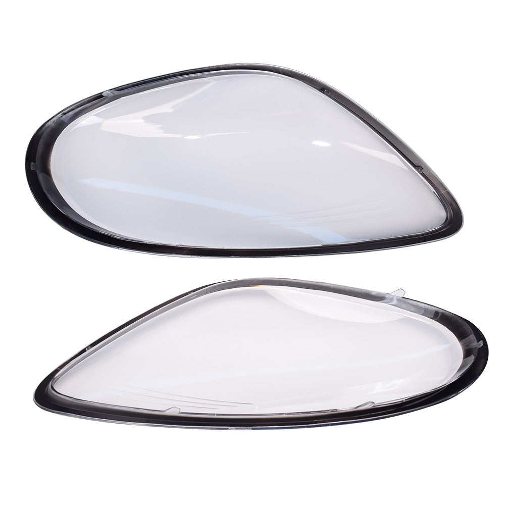 For 2014-2016 Porsche Boxster Cayman 981 Headlight Lens Cover Shell Left + Right