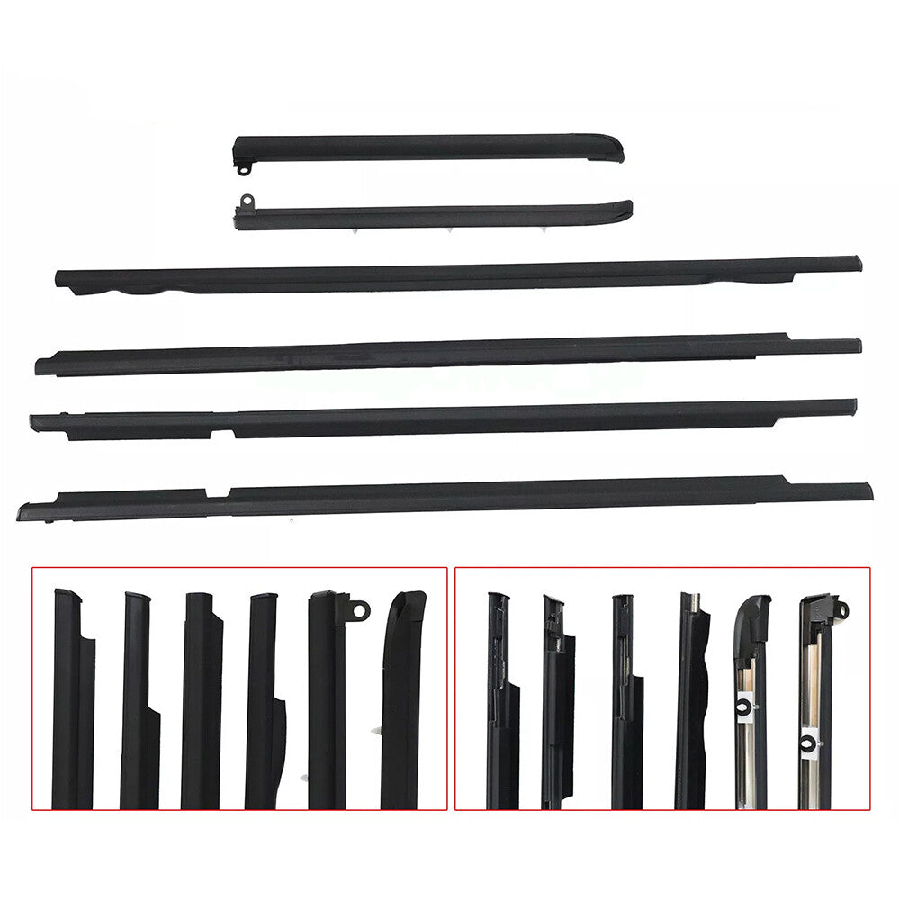 Car Quarter Door Belt Moulding Black Set For 2003-2008 2009 Toyota Prado GX470