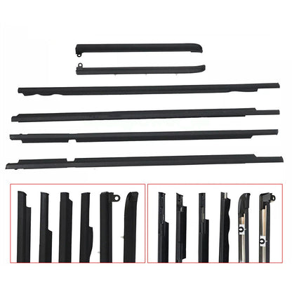 Car Quarter Door Belt Moulding Black Set For 2003-2008 2009 Toyota Prado GX470