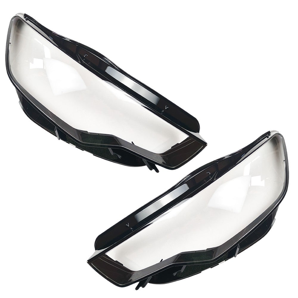 Left&Right Clear Headlight Headlamp Lens Covers For Audi A6 C7 2011-2015