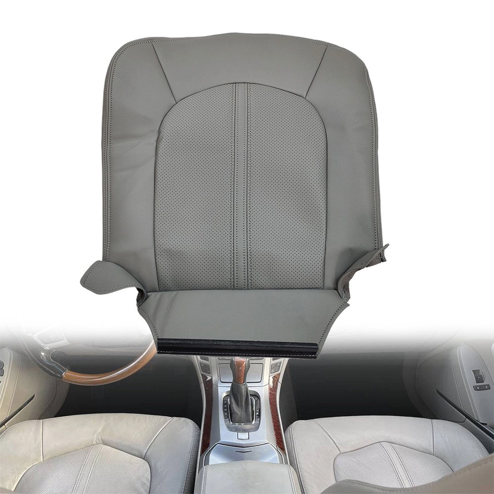 For 2008 2009 - 2013 Cadillac CTS Front Driver Bottom Leather Seat Cover Gray