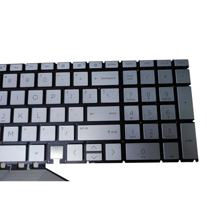 New Silver Keyboard Backlit For HP ENVY 17m-cg1013dx 17m-cg0013dx 17m-cg0xxx US