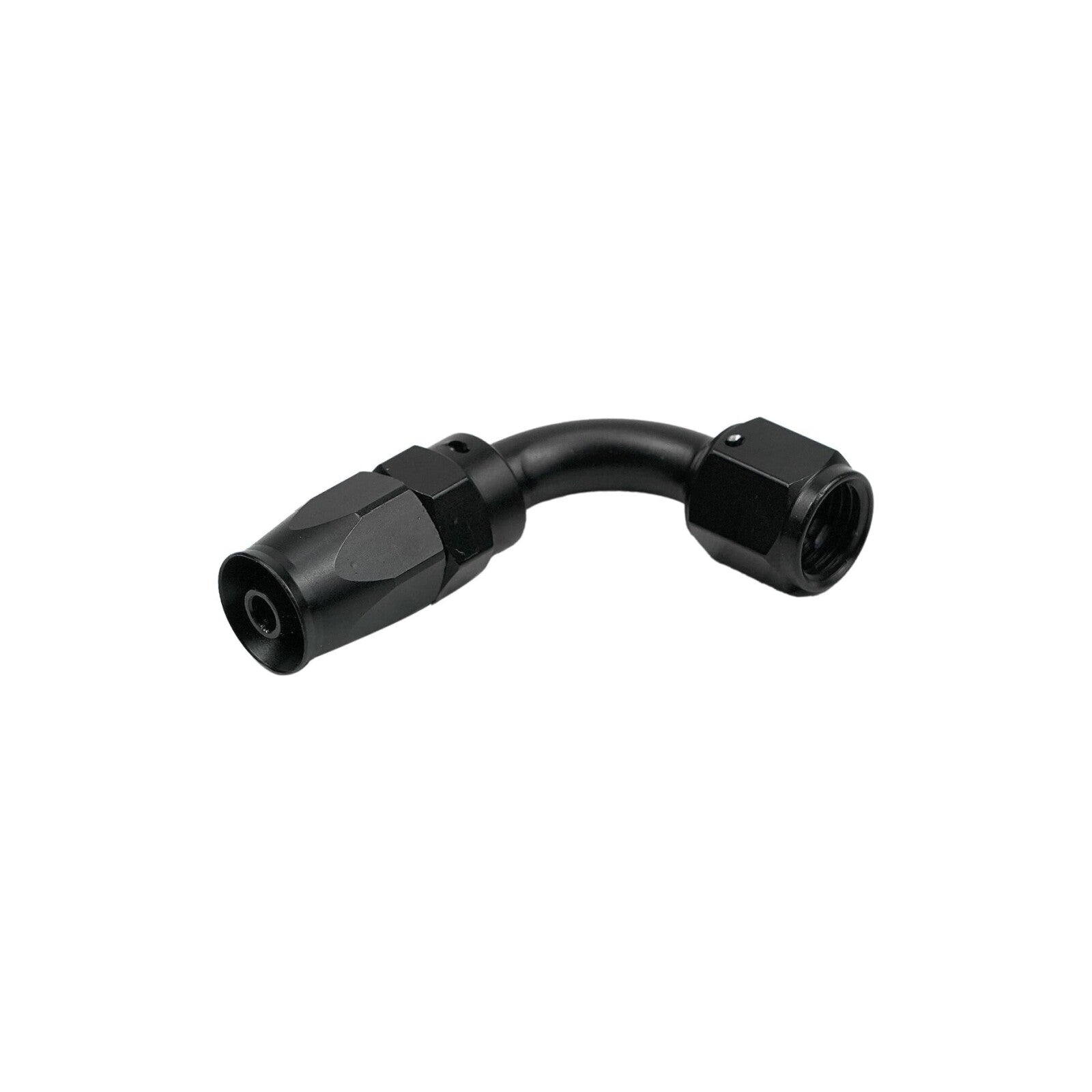 90 Degree Swivel 6AN Hose End Fitting Aluminum Black