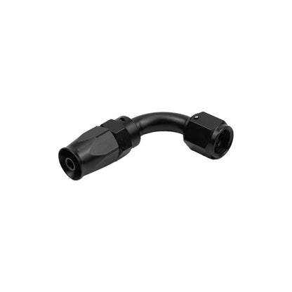 90 Degree Swivel 6AN Hose End Fitting Aluminum Black