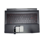 For MSI Katana GF66 MS-1581 MS-1582 Upper Case Palmrest Red Backlit Keyboard New