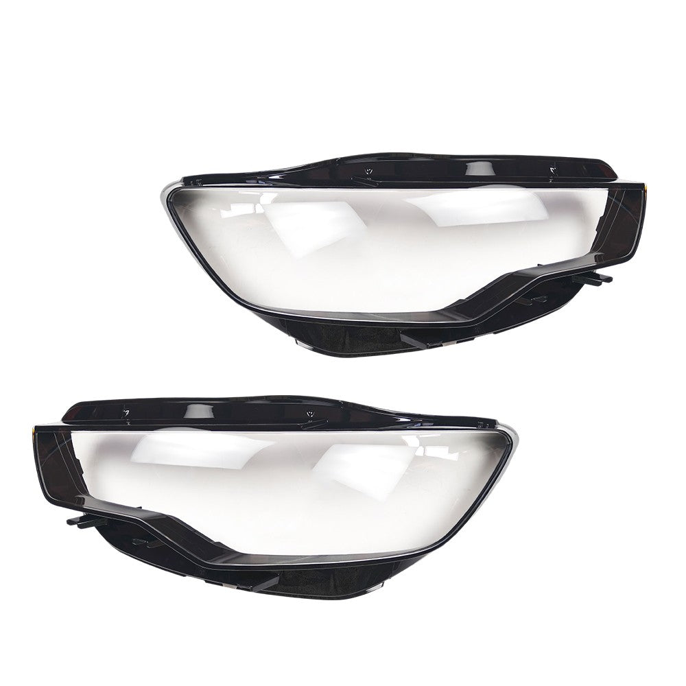 Left&Right Clear Headlight Headlamp Lens Covers For Audi A6 C7 2011-2015