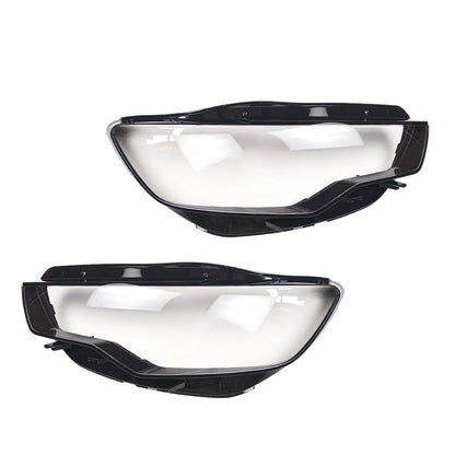 Left&Right Clear Headlight Headlamp Lens Covers For Audi A6 C7 2011-2015