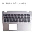 0V5JHC Palmrest w/Backlit Keyboard NO-Type-C Silver For Dell Inspiron 5593 V5JHC