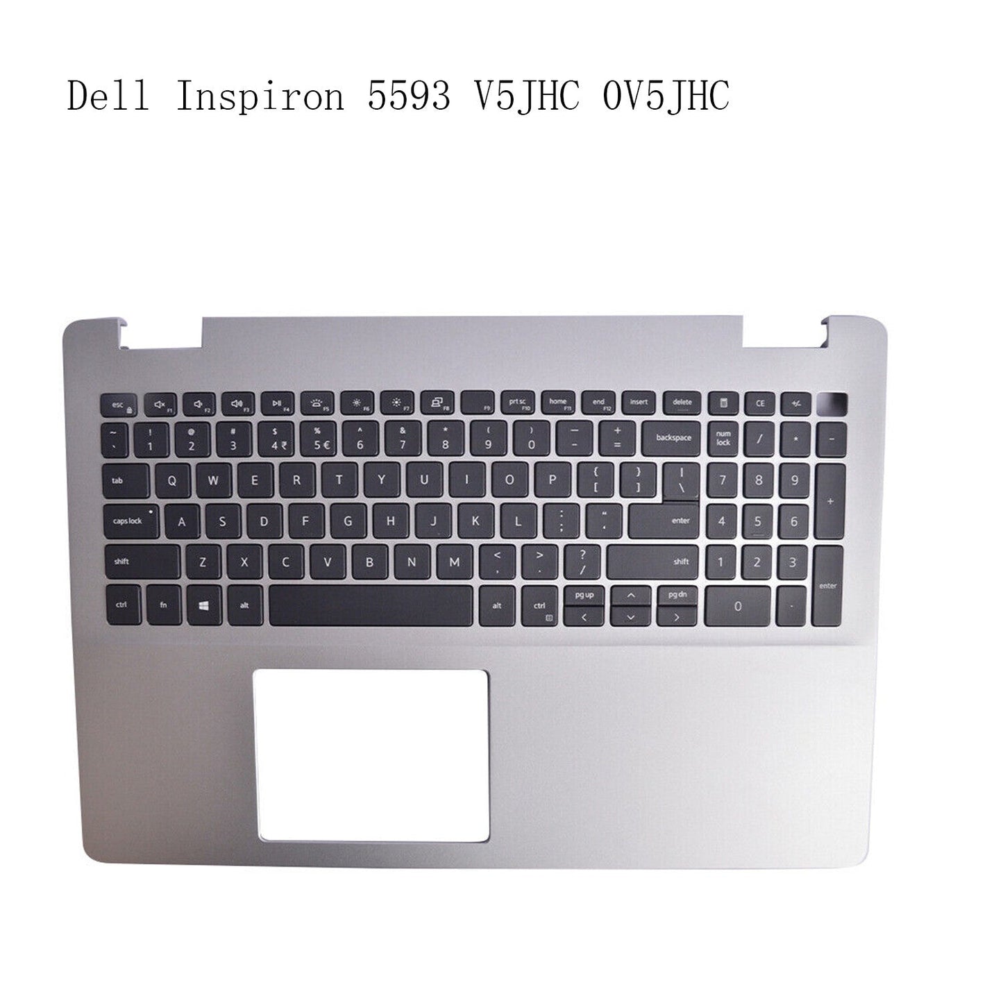 0V5JHC Palmrest w/Backlit Keyboard NO-Type-C Silver For Dell Inspiron 5593 V5JHC