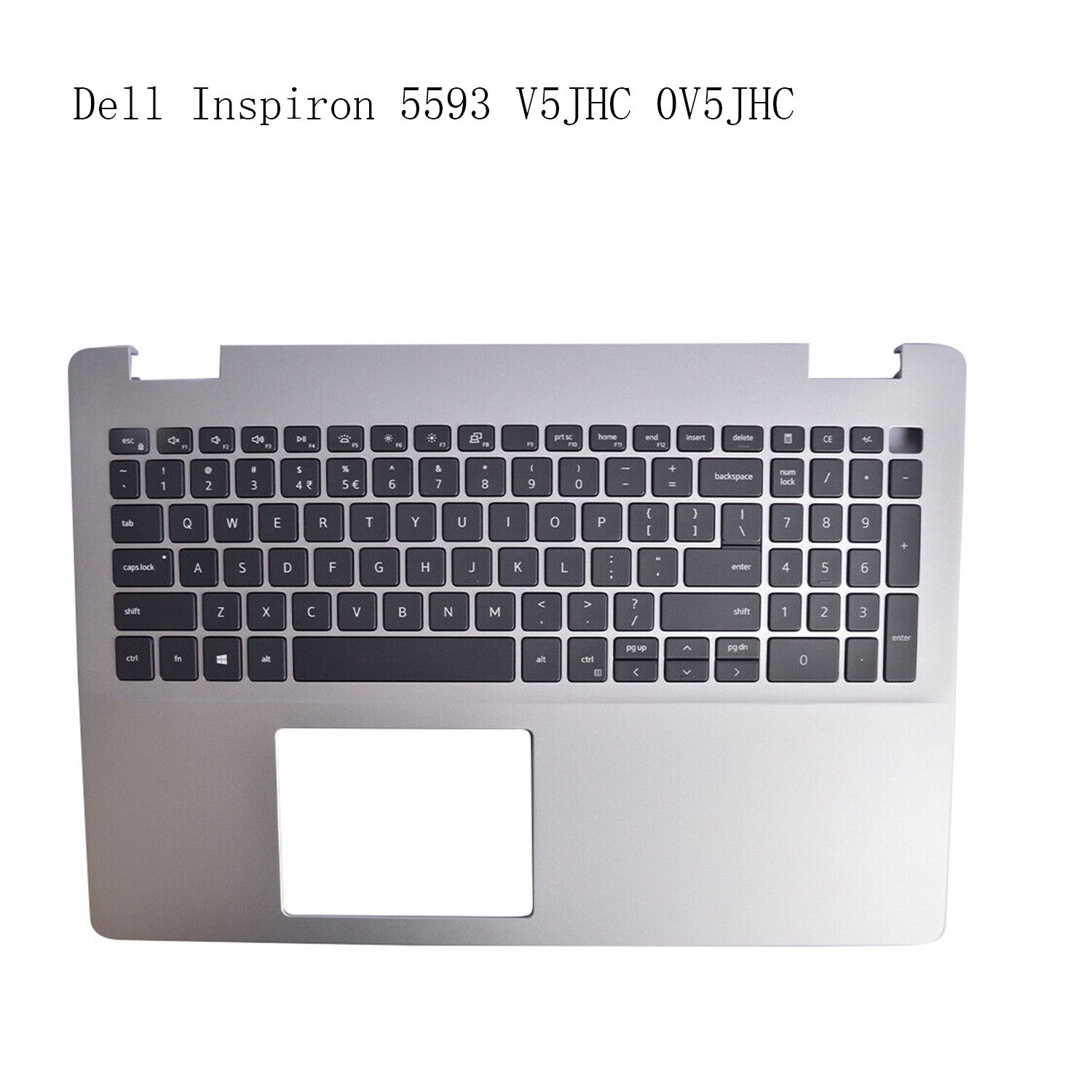 0V5JHC Palmrest w/Backlit Keyboard NO-Type-C Silver For Dell Inspiron 5593 V5JHC