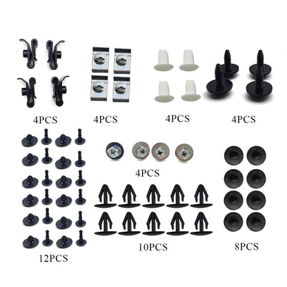 50Pcs Engine Splash Shield Fender Bumper Screw Clips Rivet Fastener For Toyota