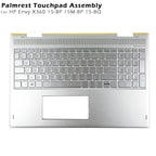 New 934640-001 Palmrest Case w/Backlit Keyboard Silver For HP ENVY X360 15-BP US
