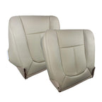 Driver&Passenger Bottom Leather Seat Cover Tan For 2011-2016 Ford F250 Lariat