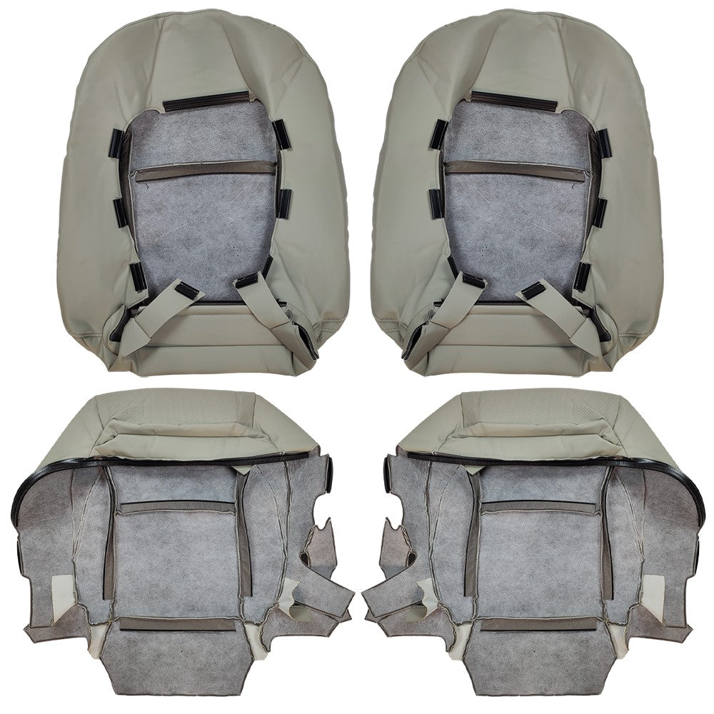 For 2007-2012 Lexus ES350 Driver Passenger Bottom & Top Leather Seat Cover Gray