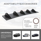 For 2013-2017 Honda Accord 10 Fins Rear Bumper Diffuser Spoiler Lip Splitter