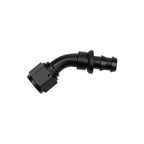 End AN8 Female Swivel Push-on Hose Barb Fuel Line Adaptor Aluminum Black