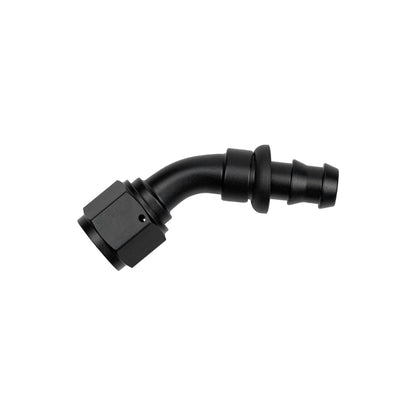 End AN8 Female Swivel Push-on Hose Barb Fuel Line Adaptor Aluminum Black