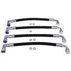 4X Hydraulic Hoses AW29374 For John Deere 400E 400X 400CX 410 419 420 430 460