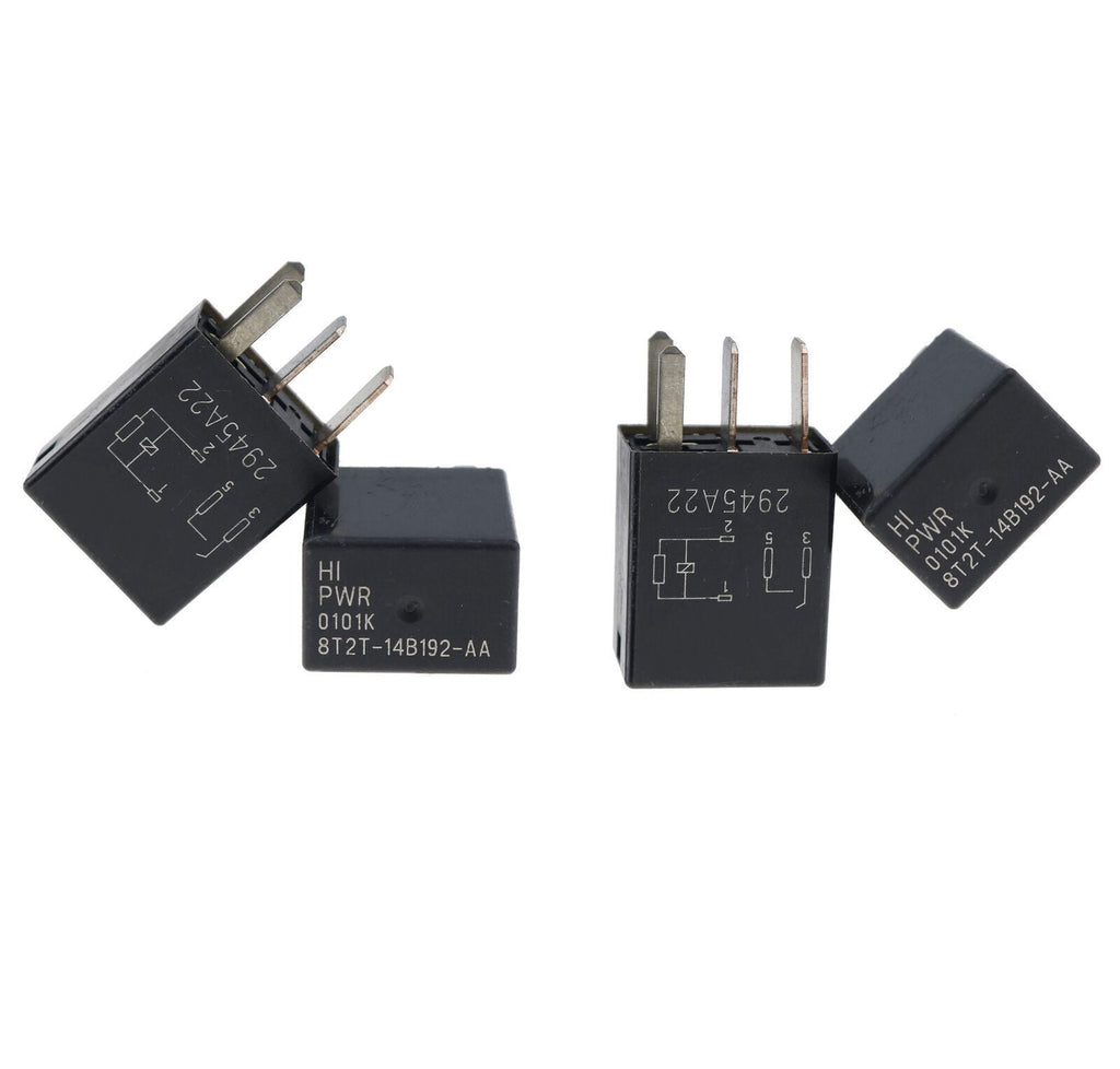 4X 4-PIN Relay Black Multi-Purpose Relay 8T2T-14B192-AA for Fusion F150 F-250