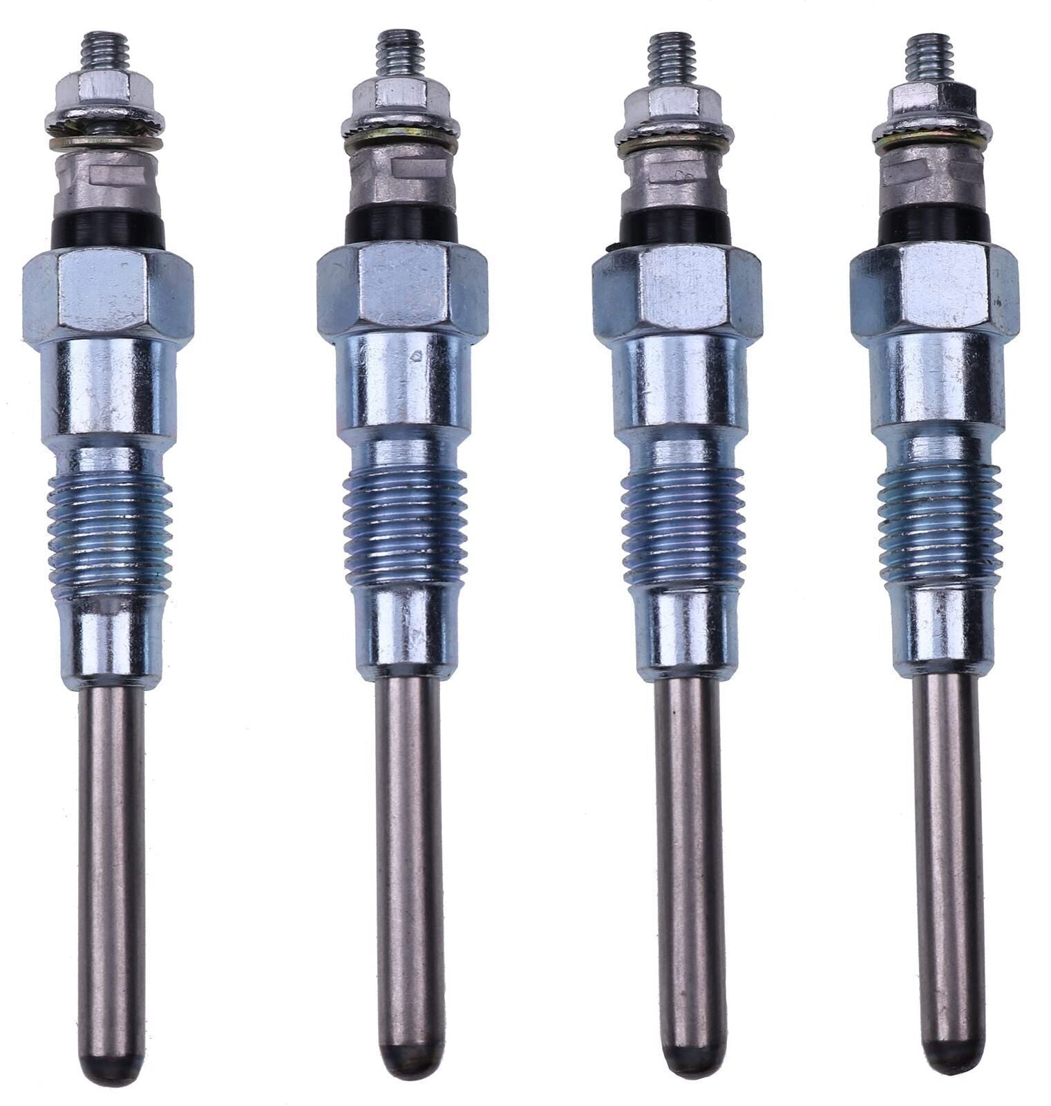 Glow Plug Heater for Kubota 16415-65512, V3300, V3600, V3800, 80MM Set of (4).