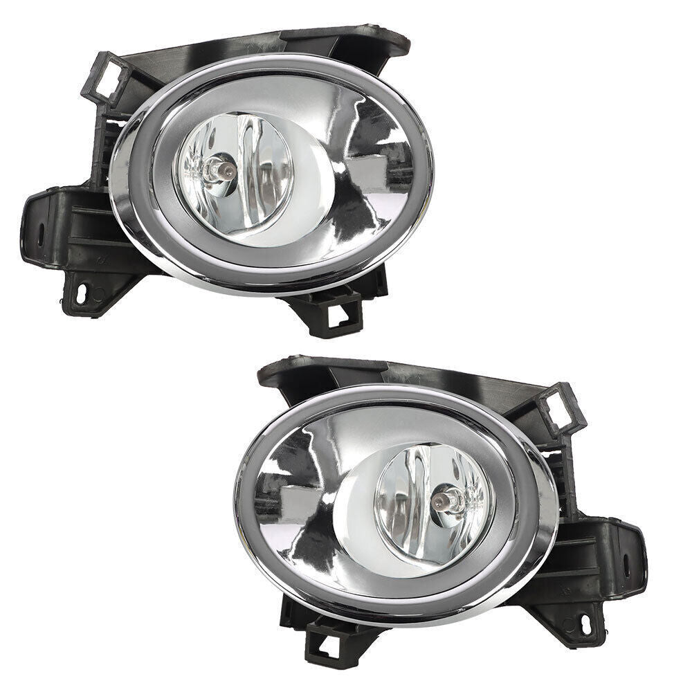Driving Fog Lights Lamp For 2013-2016 Nissan Pathfinder Chrome Bezel