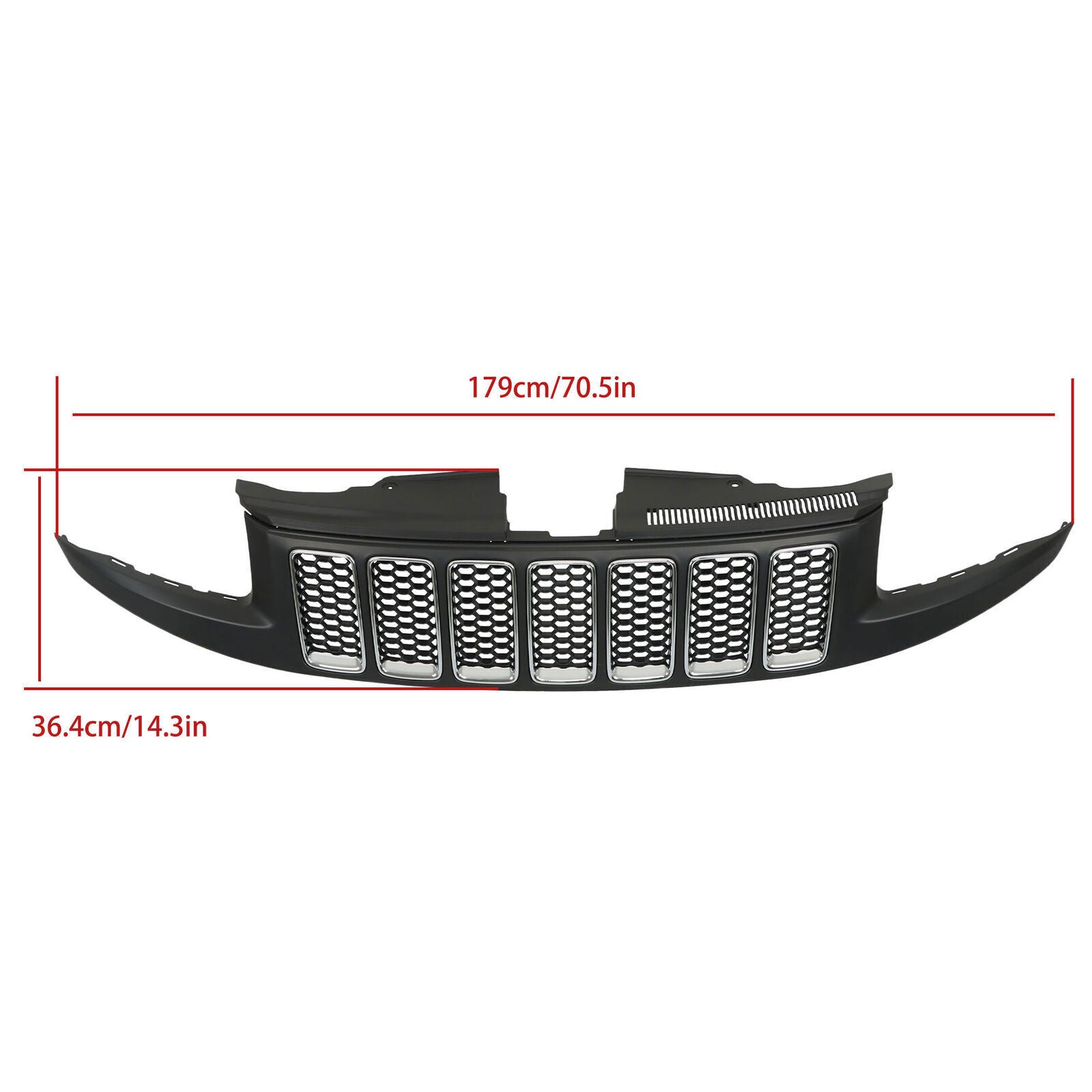 For 14-2016 Jeep Grand Cherokee Srt8 Type Bumper Honeycomb Mesh Grille