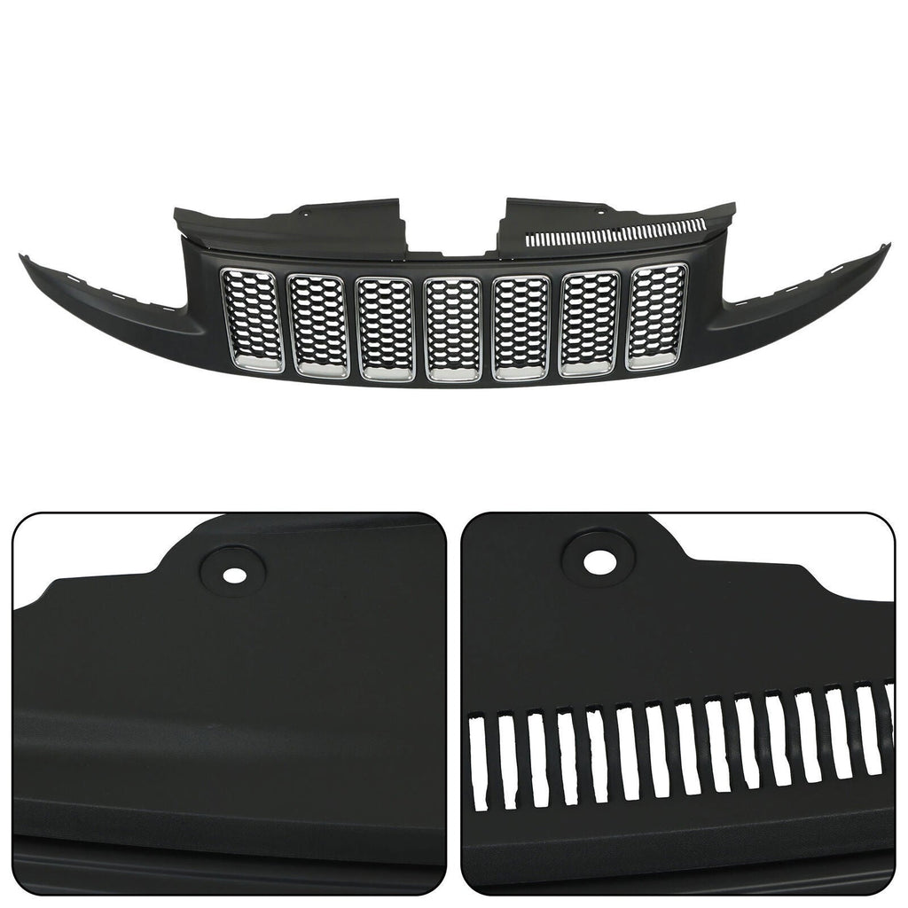 For 14-2016 Jeep Grand Cherokee Srt8 Type Bumper Honeycomb Mesh Grille