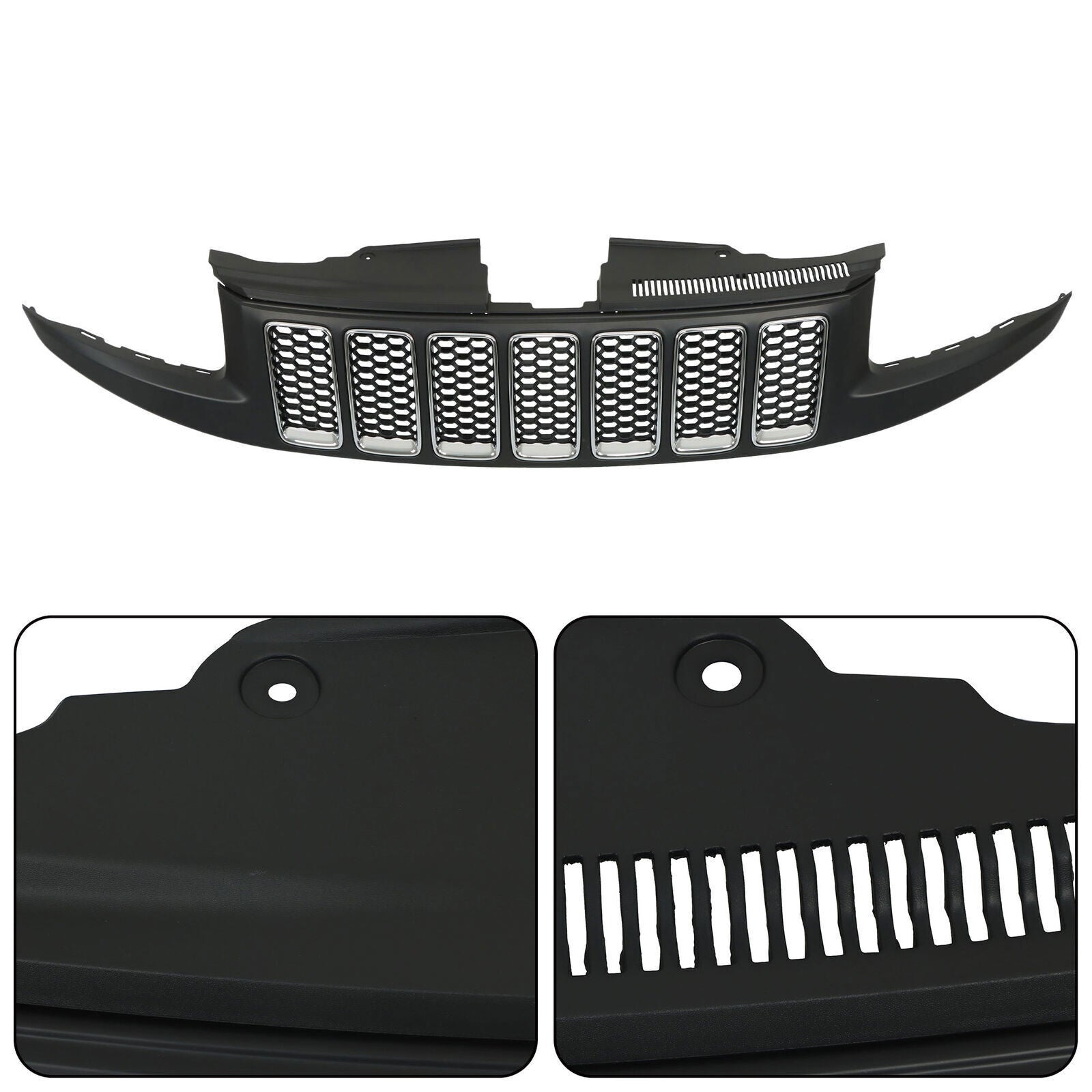 For 14-2016 Jeep Grand Cherokee Srt8 Type Bumper Honeycomb Mesh Grille