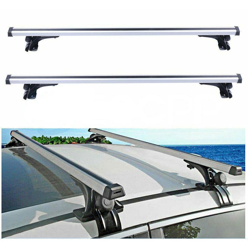 48" Car Universal Top Roof Rack Cross Bar Luggage Cargo Rails Aluminum