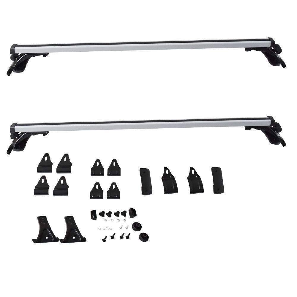 48" Car Universal Top Roof Rack Cross Bar Luggage Cargo Rails Aluminum