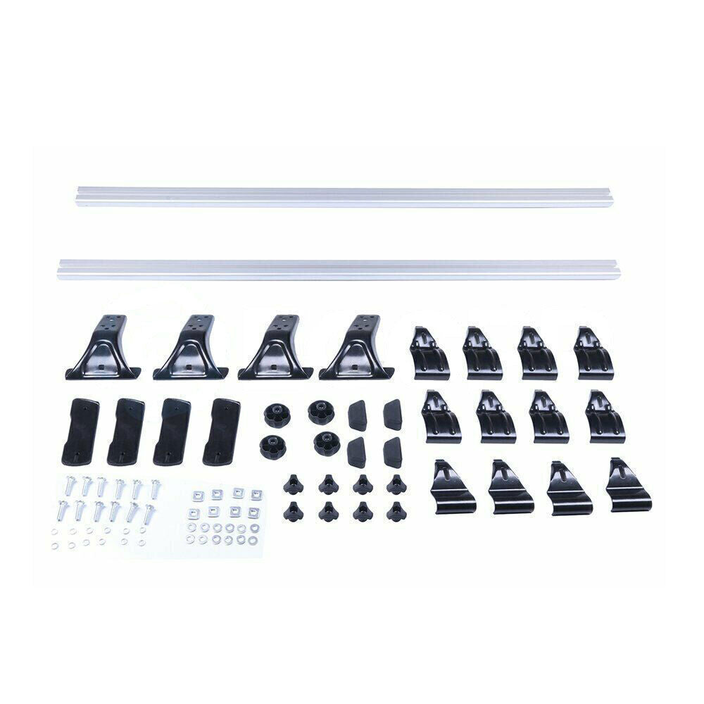48" Car Universal Top Roof Rack Cross Bar Luggage Cargo Rails Aluminum