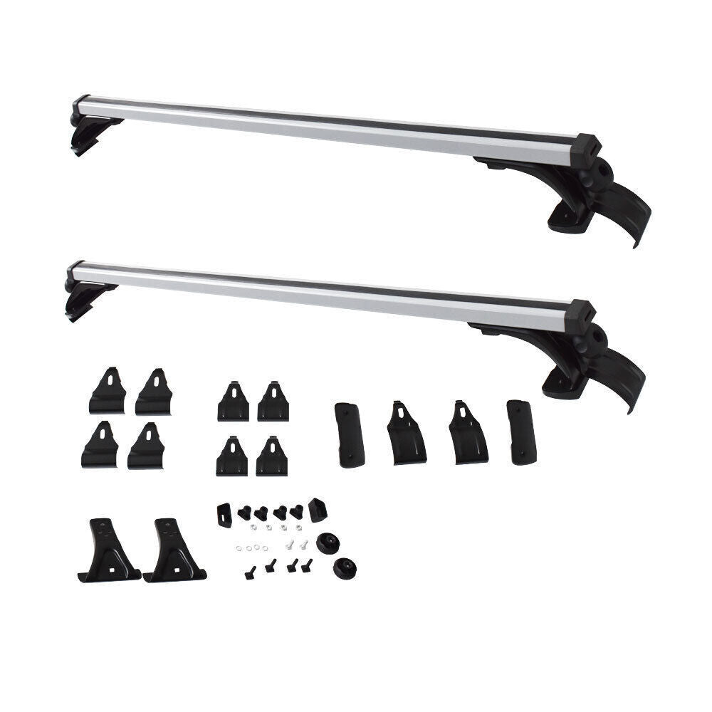 48" Car Universal Top Roof Rack Cross Bar Luggage Cargo Rails Aluminum