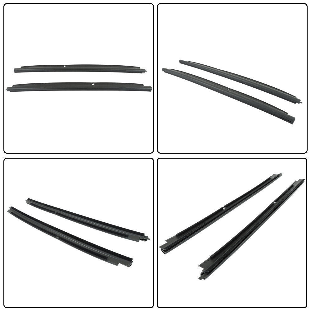 Pair Window Sweep Seals Front Outer Side For 99-06 Silverado/Sierra 1500