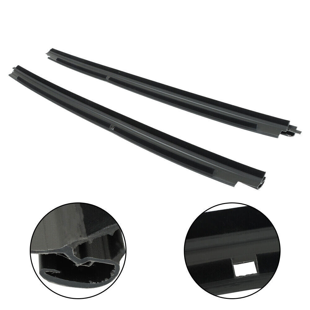 Pair Window Sweep Seals Front Outer Side For 99-06 Silverado/Sierra 1500