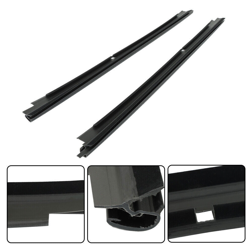 Pair Window Sweep Seals Front Outer Side For 99-06 Silverado/Sierra 1500