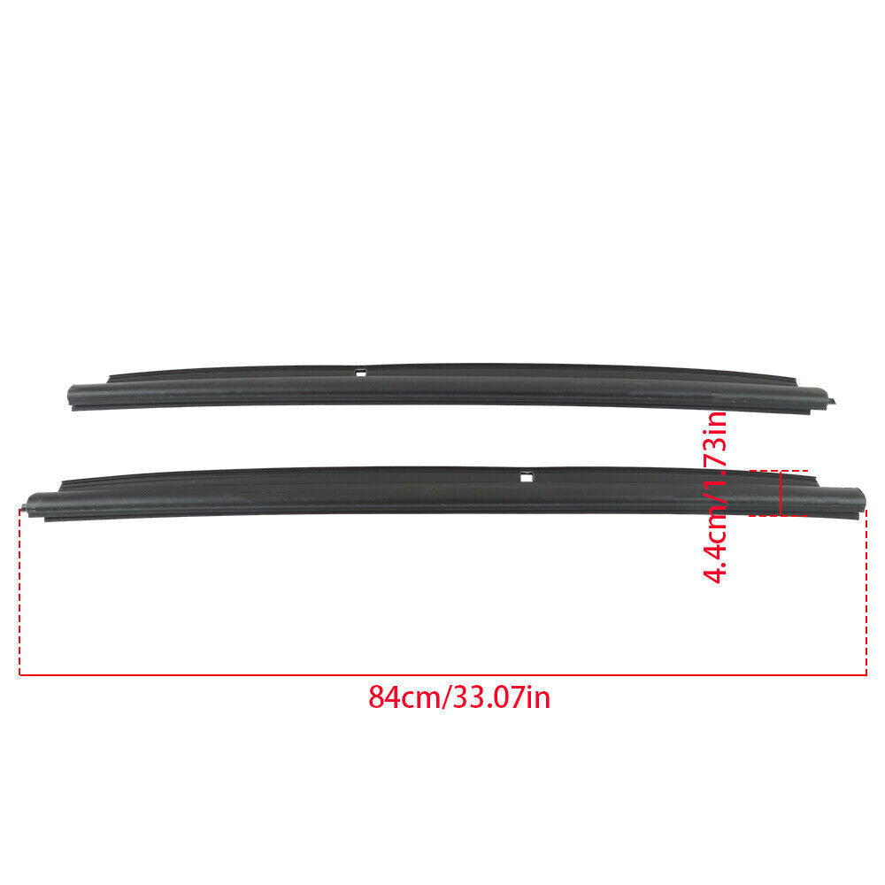 Pair Window Sweep Seals Front Outer Side For 99-06 Silverado/Sierra 1500