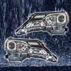 Left+Right Headlights For 2013-2015 Toyota RAV4 Halogen Factory Black