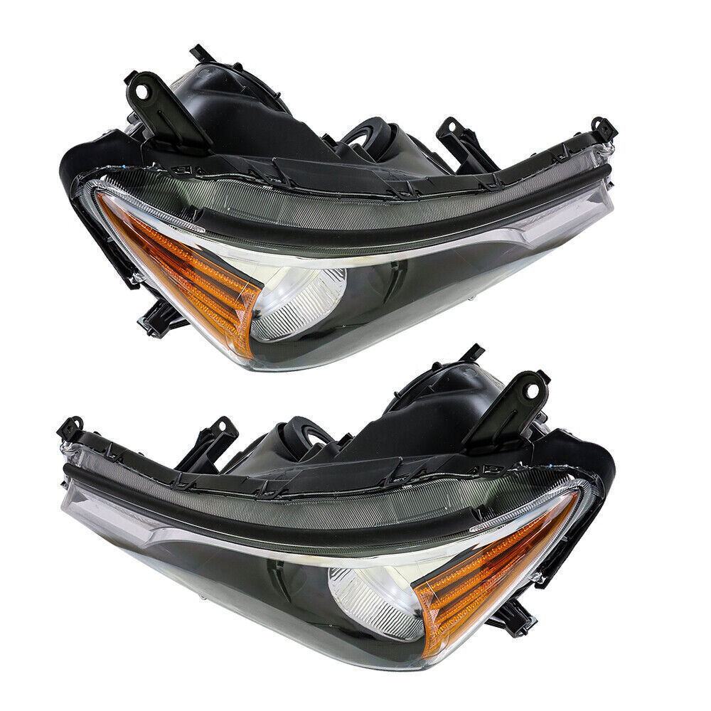 Left+Right Headlights For 2013-2015 Toyota RAV4 Halogen Factory Black
