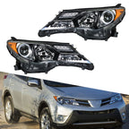 Left&Right Headlight For 2013-2015 Toyota RAV4 Halogen Headlamp Assembly