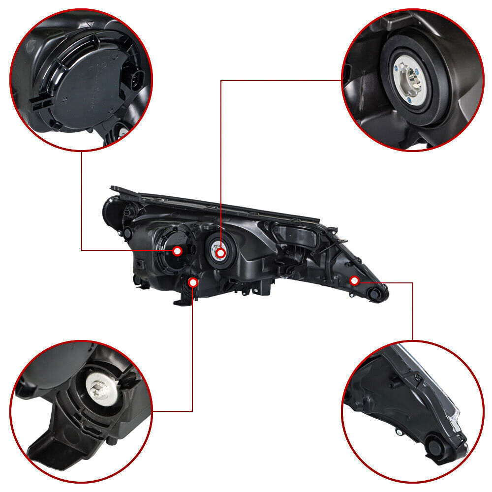 Left&Right Headlight For 2013-2015 Toyota RAV4 Halogen Headlamp Assembly